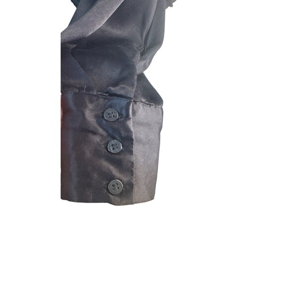 2/$30 ZARA Black XS Button-Up Collared Blouse Viscose - Picture 8 of 15